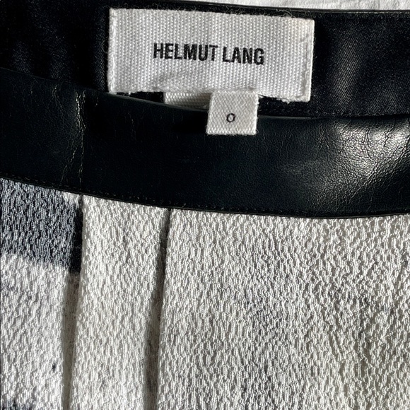 Helmut Lang asymmetrical mini skirt with sheep leather trim - Picture 3 of 8
